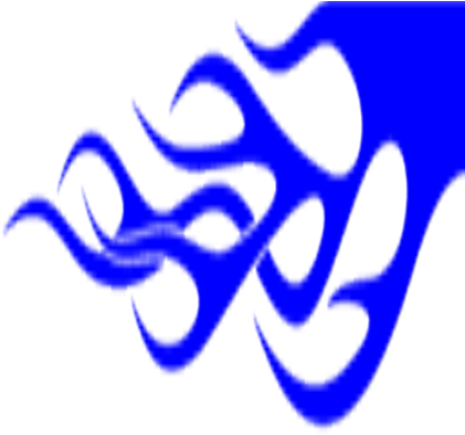 Dk Racing Vinyl Blue Flames Right - Art (420x420)