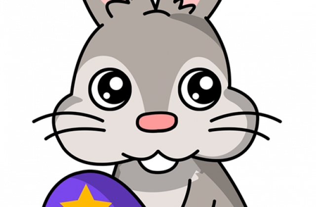 Cute Rabbit Clipart - Free Easter Bunny Clipart (640x420)