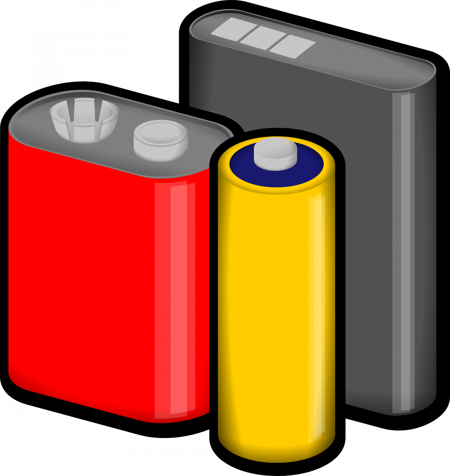 Cc0 Public Domain - Batteries Png (1500x1586)