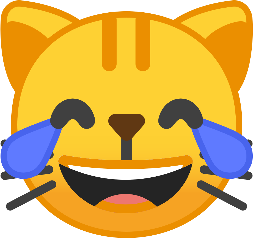 Cat Face With Tears Of Joy Icon - 😾 Png (1024x1024)