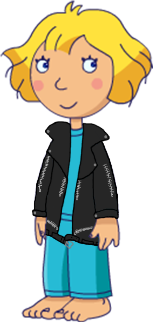 Lucy Wearing A Black Biker Jacket By Cartoonfanboy1991 - Art (640x640)