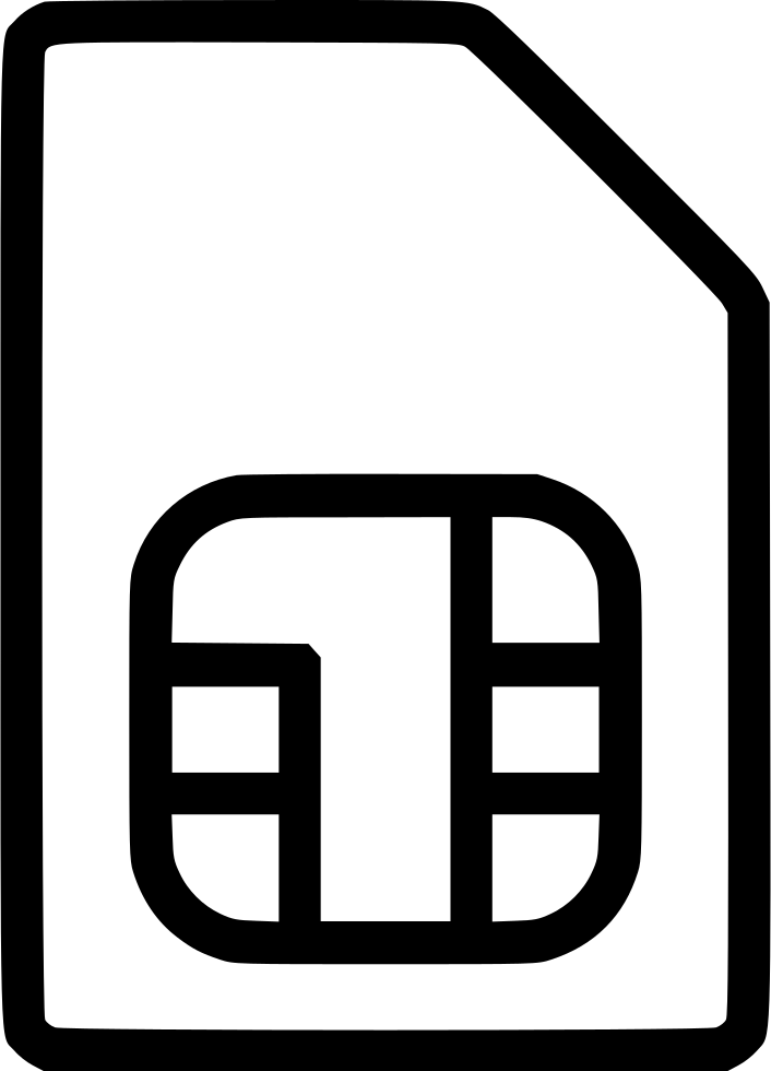 Sim Card Clipart Svg - Sim Card Icon Png (706x980)