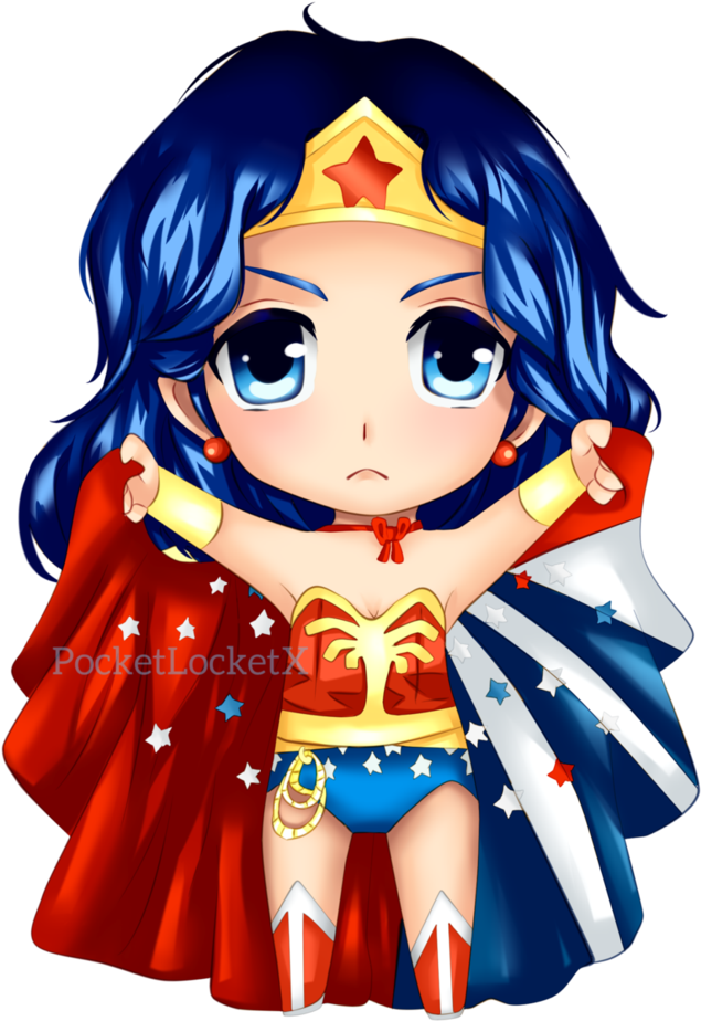 Classic Wonder Woman Chibi By Pocketlocketx On Deviantart - Wonder Woman Anime Chibi (785x1018)