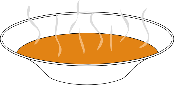 Steaming Pumpkin Soup Clip Art Free Vector / 4vector - Cartoon Bowl Of Soup (600x293)