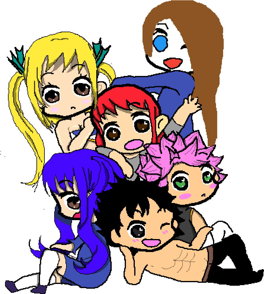 Lucy Heartfilia, Wendy Marvel, Natsu Dragneel, Gray - User (1000x1000)