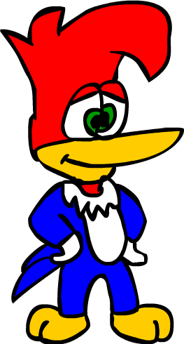 Woody Woodpecker Drawing - Drawing Of Woody Woodpecker (263x490)