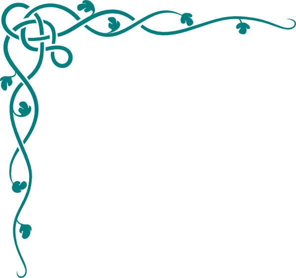 Teal Border Clipart - Clip Art Blue Borders (600x565)