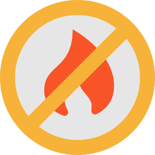 No Fire Allowed Free Icon - Nepovolaným Vstup Zakázán (512x512)