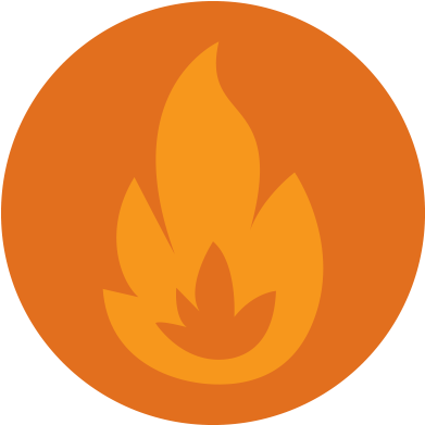 Fire Icon Png Managing Our Safety, Health, And Environment - Life Safety Code (400x400)