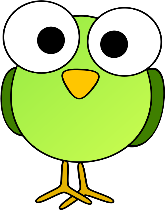 Green Googley-eye Bird - Birds Eye View Clipart (800x800)