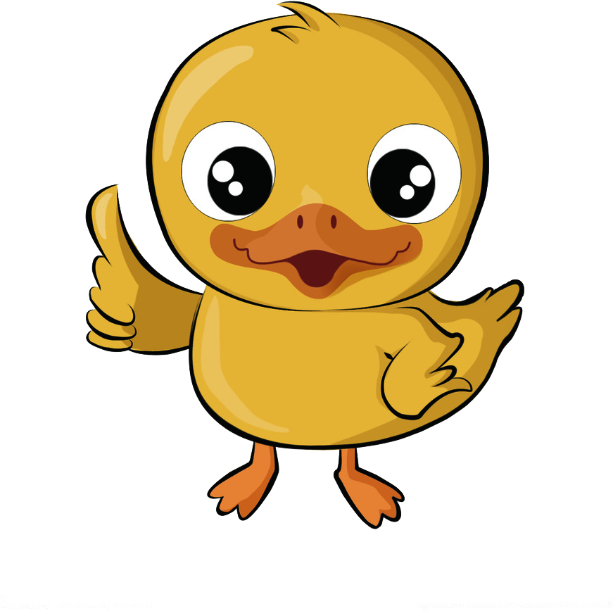 Cute Little Yellow Duck - การ์ตูน เป็ด เหลือง น่า รัก ๆ (887x1024)