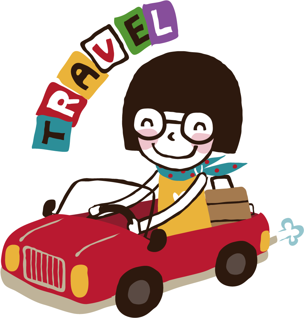 South Korea Girl Travel Car Illustration - South Korea Girl Travel Car Illustration (1134x1134)