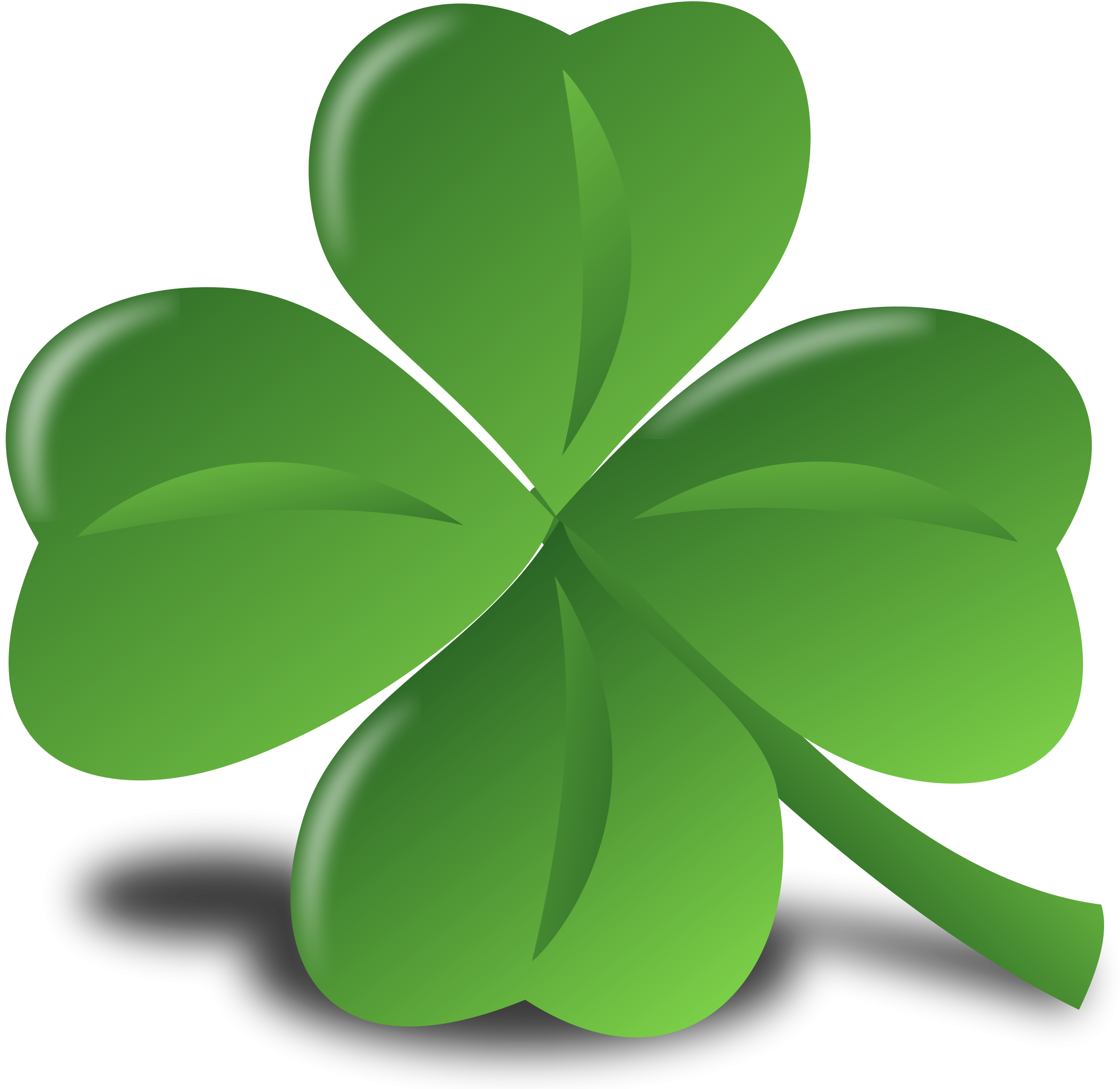 Four Leaf Clover - St Patricks Day Clover (3000x3000)