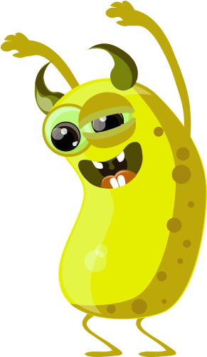 Bacteria Cartoon Cancer Cell Clip Art - Macbook Air 11 13/pro13 15/pro With Retina13 15/macbook12 (500x500)