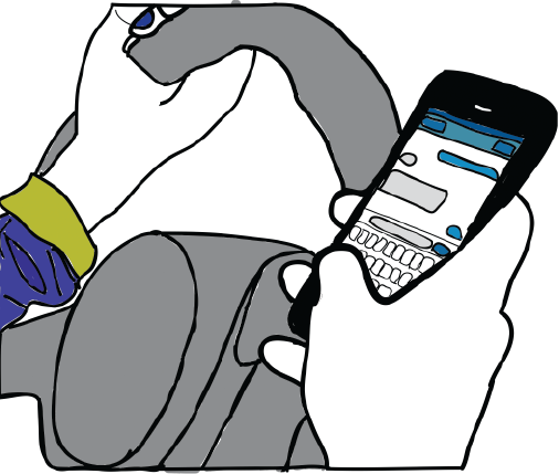 Texting And Driving Don't Mix - Mobile Phone (506x429)