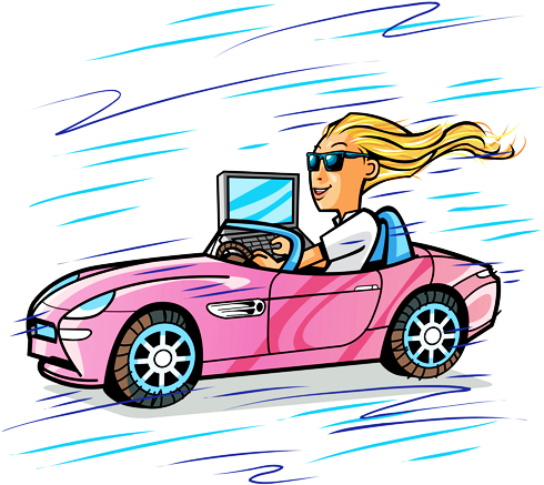 Sports Car Driving Royalty-free Clip Art - Sports Car Driving Royalty-free Clip Art (500x500)