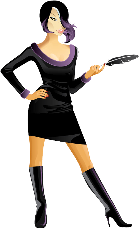 Contact Us - Diva Cartoon Png (509x826)