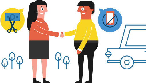 Safe Drivers Have The Advantage Now - Cartoon (511x292)