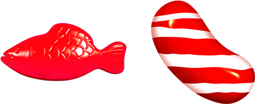 Swedish Fish And Striped Candy Will Make Each Of The - Candy Crush Red Striped Candy (600x286)