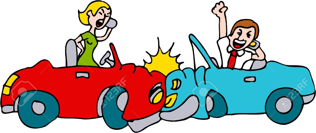 Texted While Driving Increased Their Crash Risk By - Using Mobile While Driving Cartoon (1281x540)