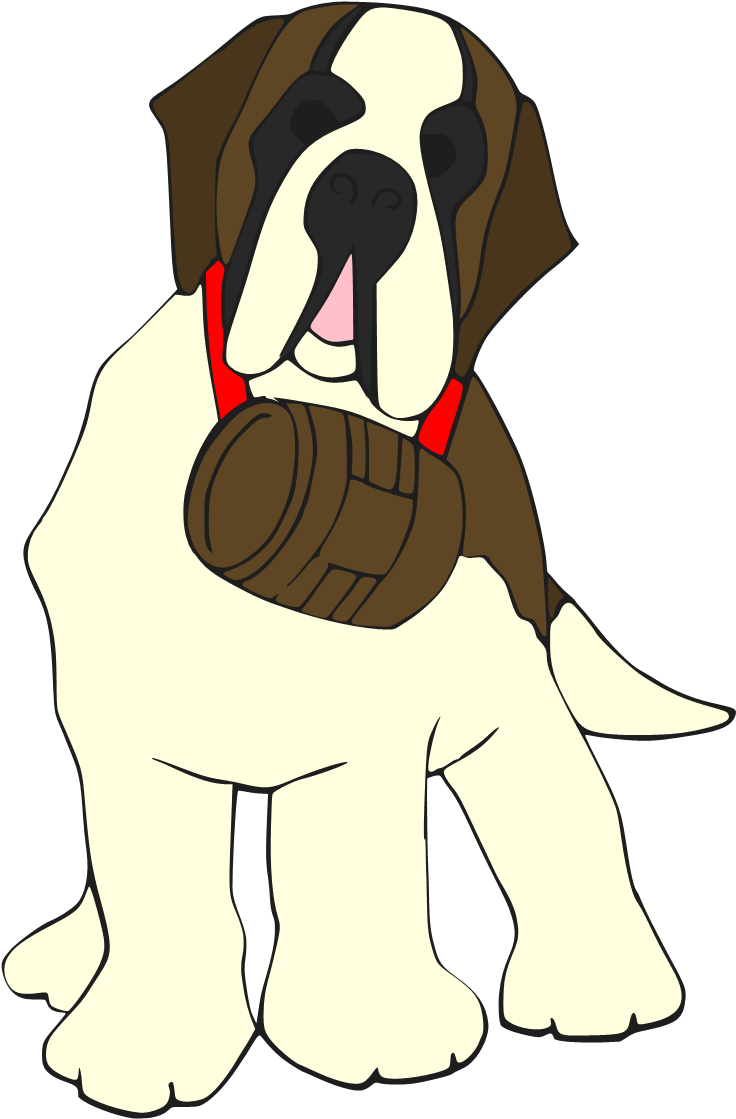 Switzerland Saint Bernard Cartoon (758x1140)