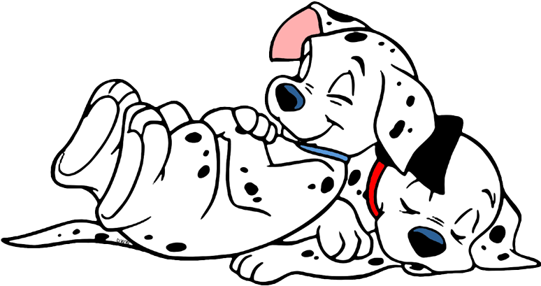 Dalmatian Clipart Dogt - 101 Dalmatians Puppies Clipart (775x415)