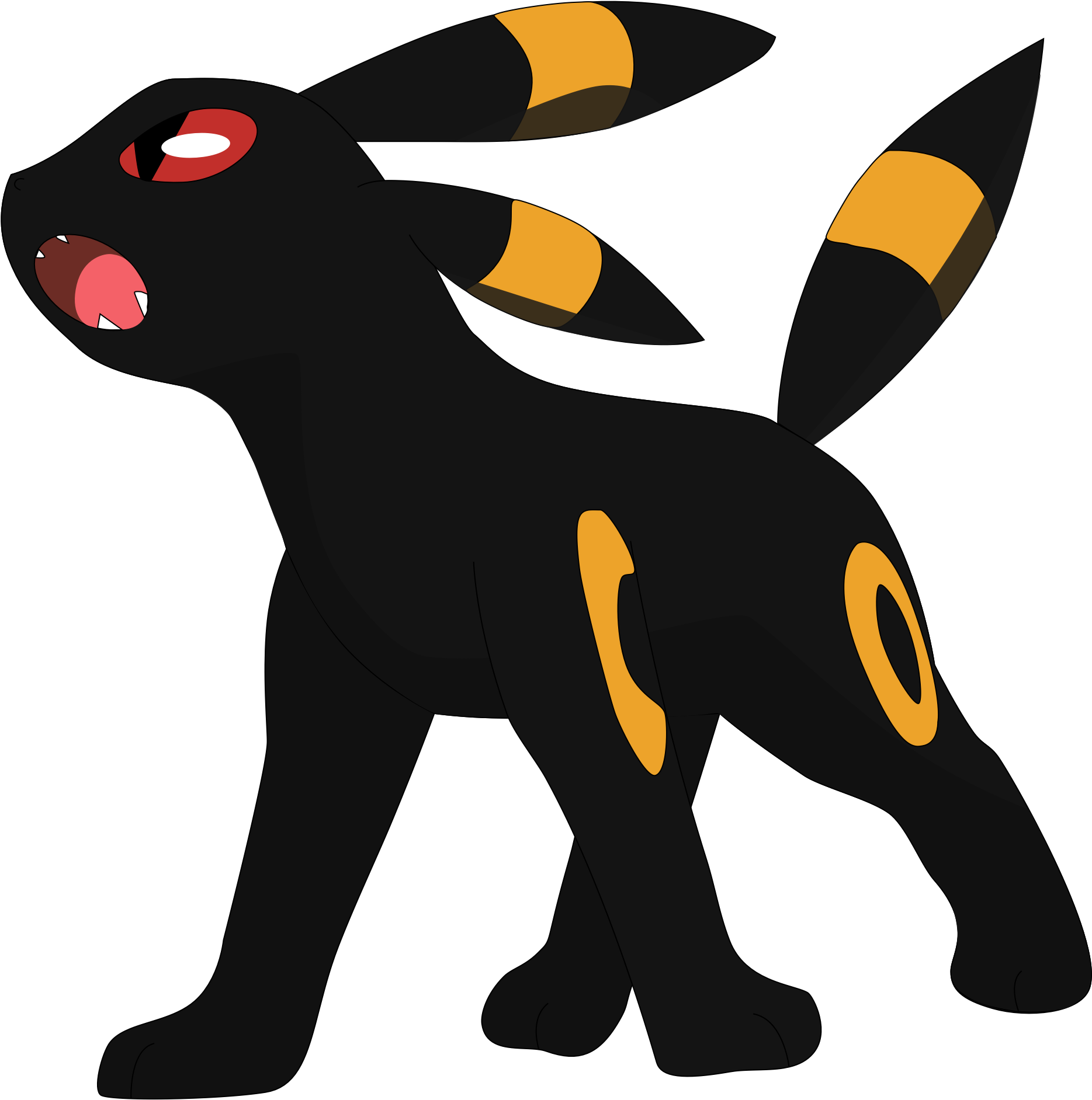 Umbreon - Anime Pokemon Go Umbreon Sweater Sweatshirt Hoodie (1900x1904)