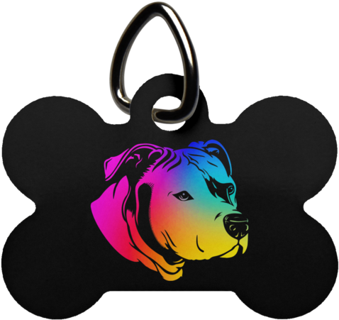 Pit Bull Dog Bone Pet Tag - Pet Tag (480x480)