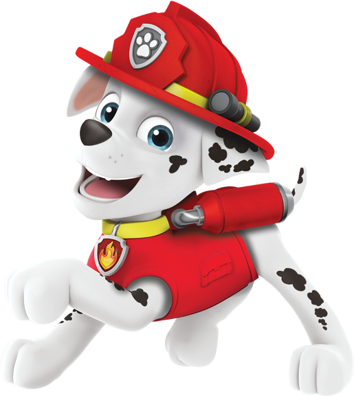 From The Firehouse To His Fire Truck Marshall Is A - Marshall From Paw Patrol (536x604)