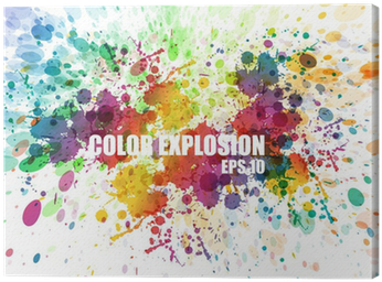 Abstract Colorful Splash Watercolor Background Canvas - Color Splash Background (400x400)