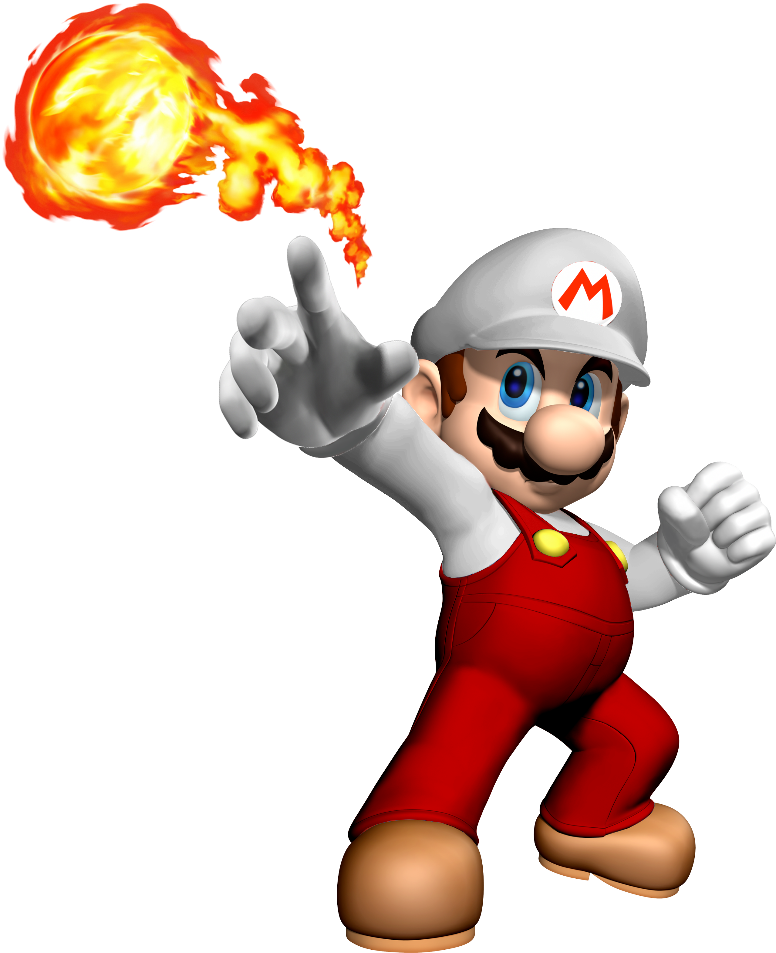 Super Mario Bros - Mario With Fire Flower (2558x3141)