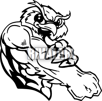 Muscle Arm Clip Art Clipart - Muscular Owl Cartoon (361x355)