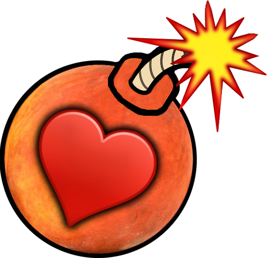 Peach Bomb Graphic - Bomb (547x520)