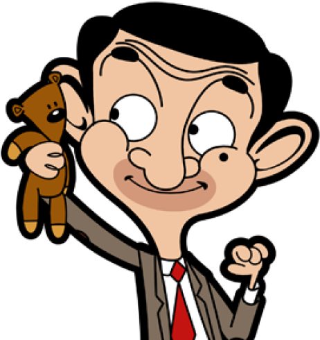 Youtube Coloring Book Character Cartoon - Mr Bean Cartoon With Teddy (512x512)