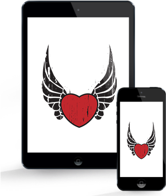 Badass Heart - Draw A Heart With Wings (400x400)