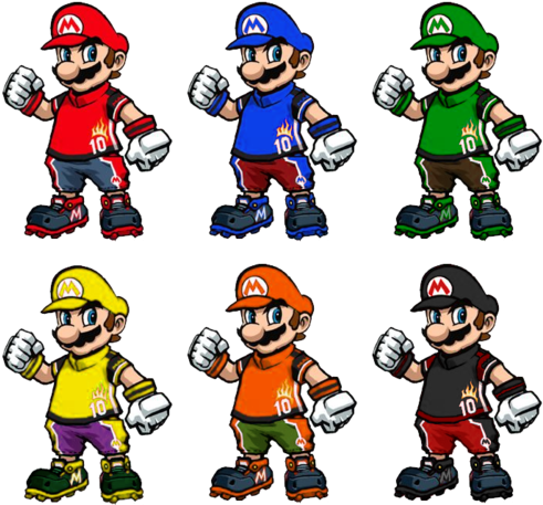 When Selected As The Costume Mario's Fireball Attack - Mario Recolors (500x464)