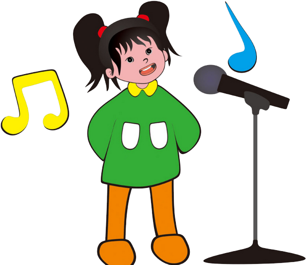 Child Cartoon Singing - Cartoon (686x542)