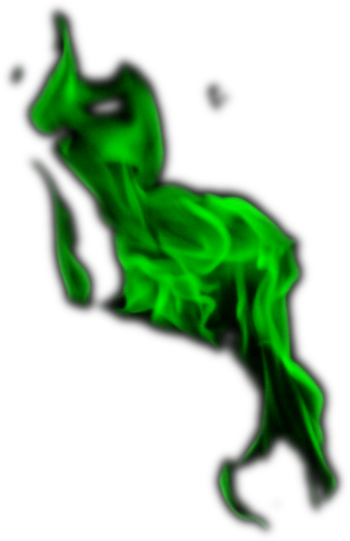 Green Flame No Background (350x541)