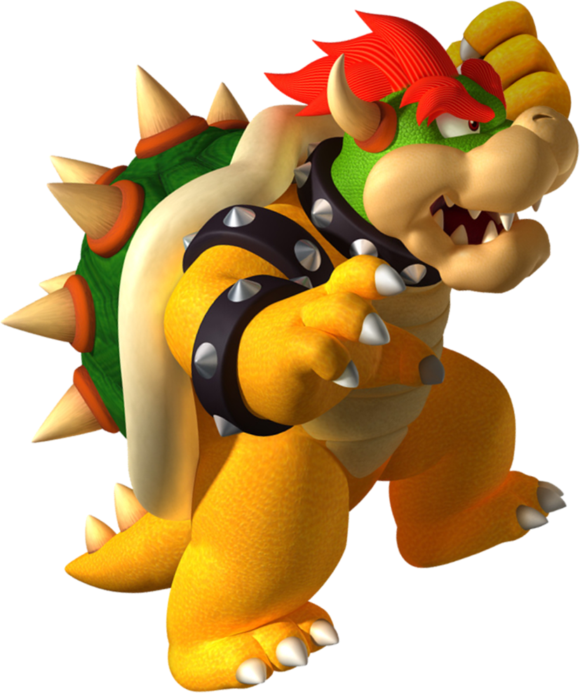 Bowser - P. City Super Mario Party Small Wall Decals (827x988)