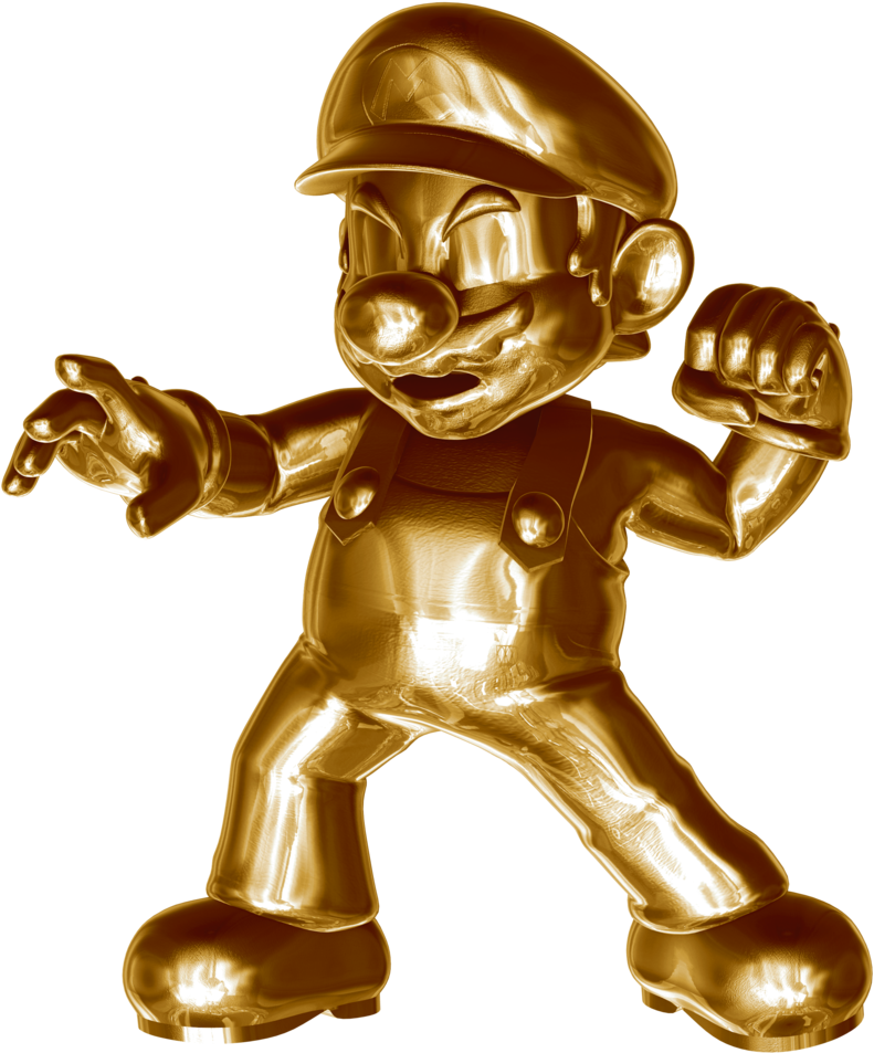 Metal Gold Mario 3 4 By Nibroc Rock-d90bucr - Golden Mario Png (1024x1024)