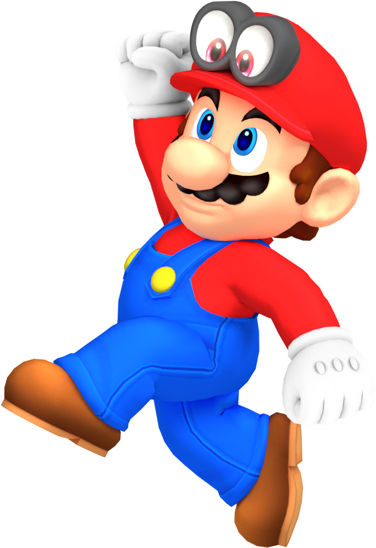 Mario Jumping With His Odyssey Cap By Nintega-dario - Mario Odyssey Mario Transparent (820x1080)