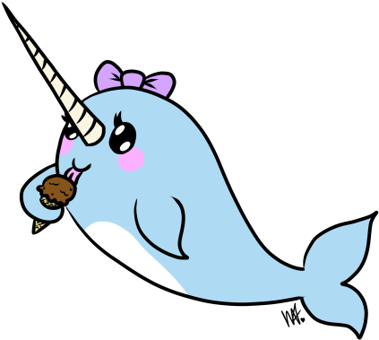 Cute Narwhal Clipart - Clip Art (500x500)