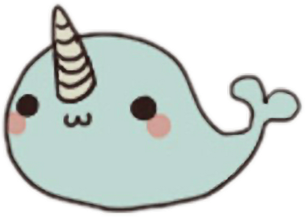 Report Abuse - Kawaii Narwhal Coloring Pages (616x438)