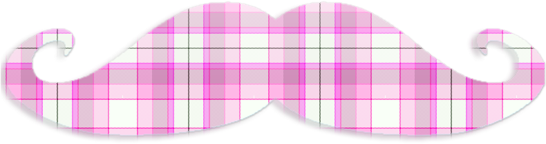 Checkerd Pink Mustache Png By Cutebear08 - Pattern (800x326)
