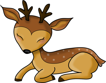 Deer Lying Down - Cartoon Deer Laying Down (440x347)