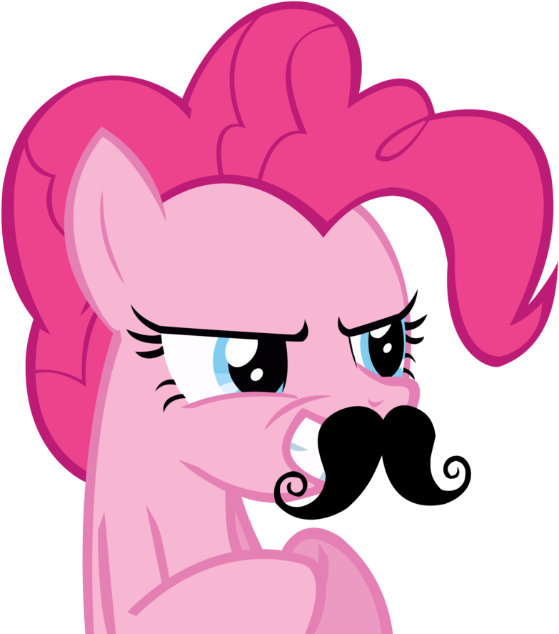 Mustache By Coolez - Pinkie Pie Mustache Gif (894x894)
