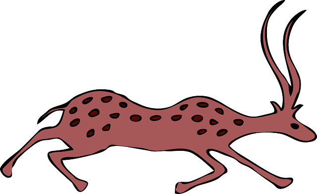 Deer, Spotted, Animal, Mammal, Antler - Antelope Animation Clipart (640x391)