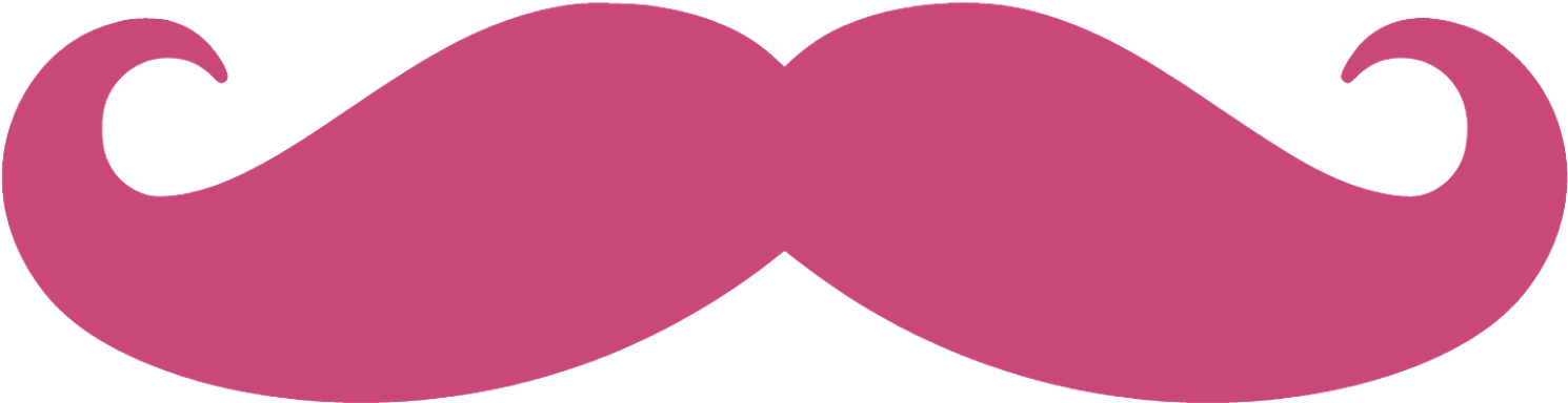 Lady Mustache - Mustache Clipart (1600x537)