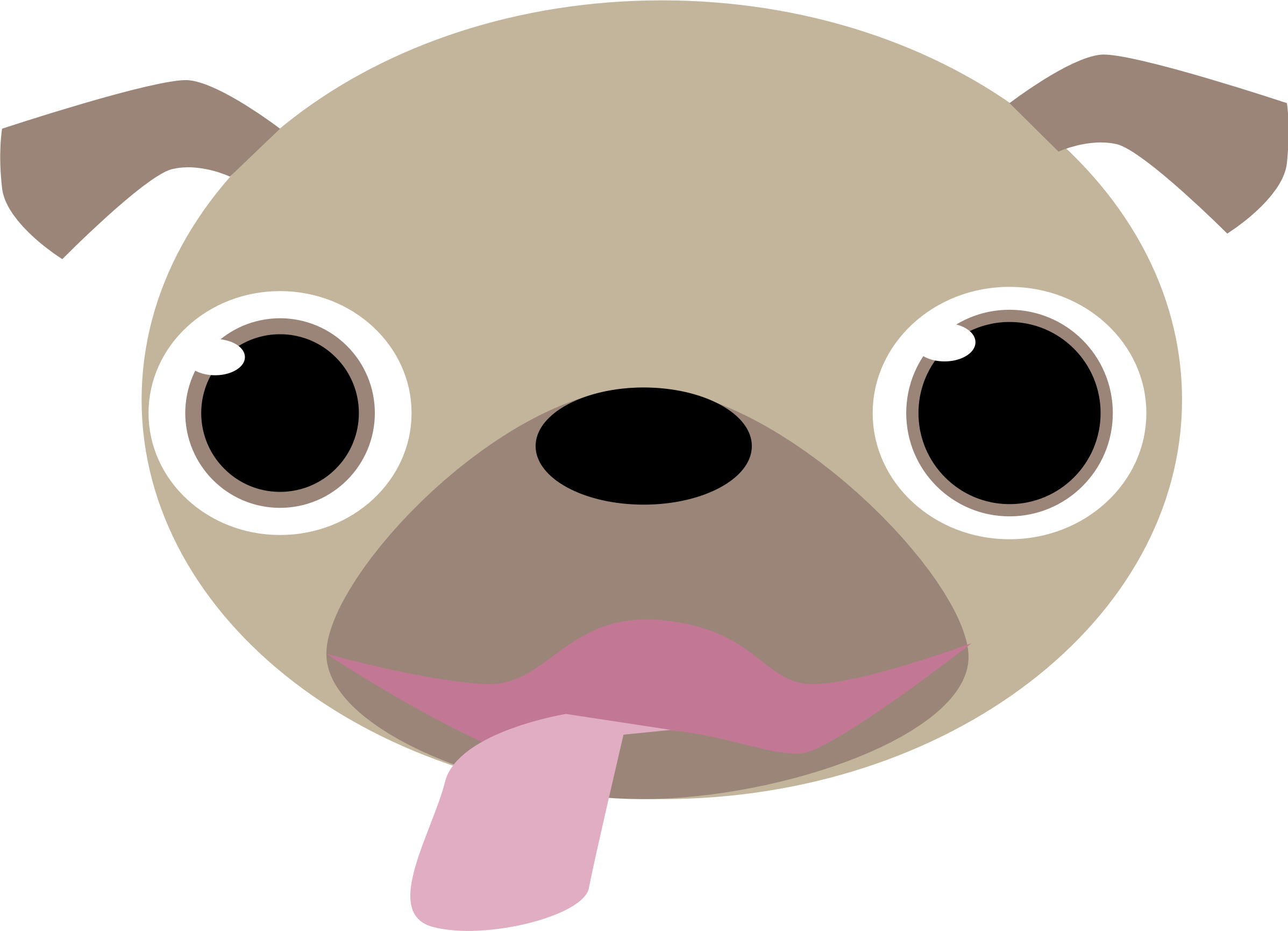 Pug Puppy Clip Art - Pug Puppy Clip Art (2395x1731)