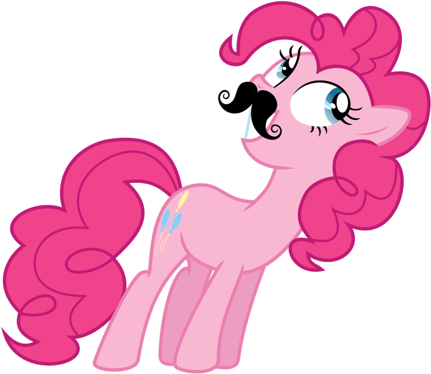 Pinkie Pie Moustache By Contreras19 - Pinkie Pie Pose (894x894)